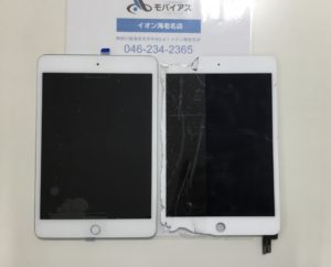 iPad mini5 ガラス割れ+液晶不具合修理について